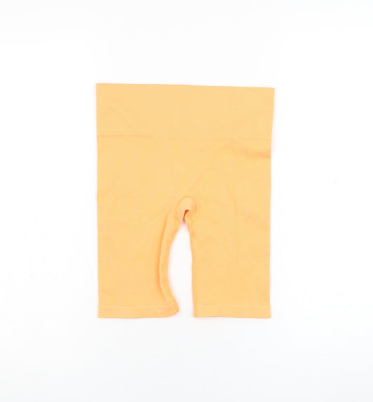 Primark Womens Orange  Nylon Biker Shorts Size 6 L8 in Regular