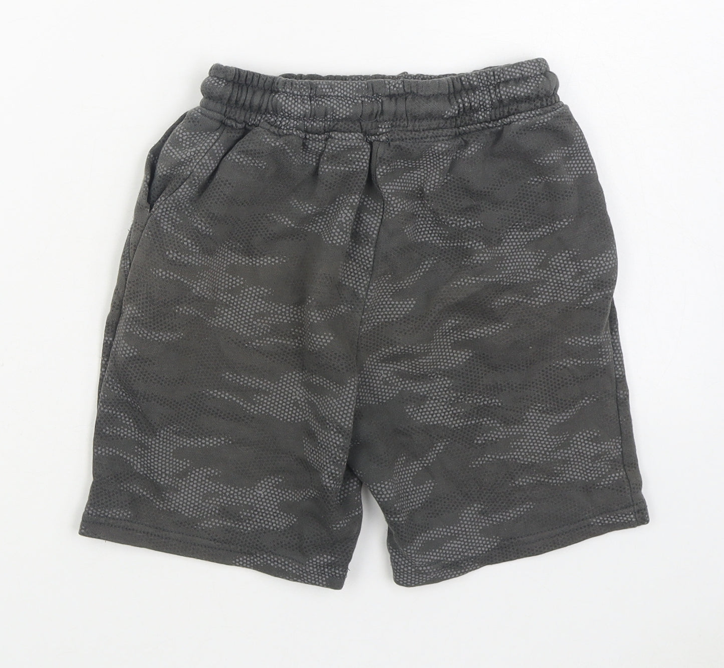 Primark Boys Grey Camouflage Cotton Sweat Shorts Size 9-10 Years  Regular Tie