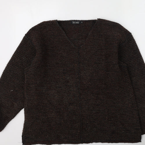 Peter Werth Womens Brown Round Neck  Acrylic Pullover Jumper Size 4