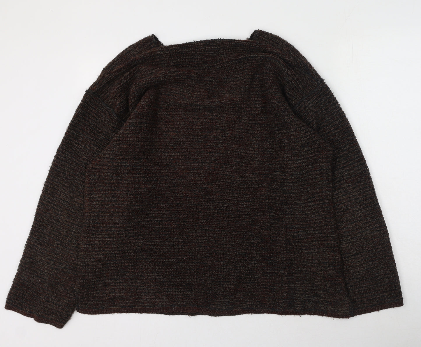 Peter Werth Womens Brown Round Neck  Acrylic Pullover Jumper Size 4