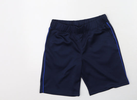 Dunnes Stores Mens Blue  Polyester Sweat Shorts Size 26 in L8 in Regular