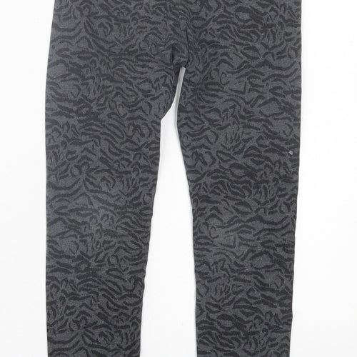 F&F Girls Grey Geometric Cotton Capri Trousers Size 9-10 Years  Regular Pullover