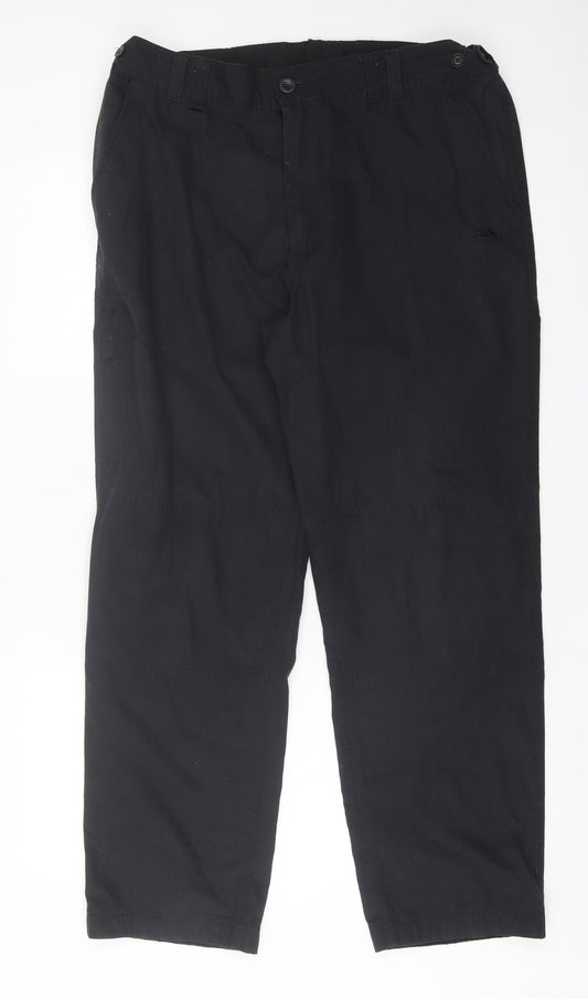 Trespass Mens Black  Polyester Trousers  Size L L30 in Regular Button