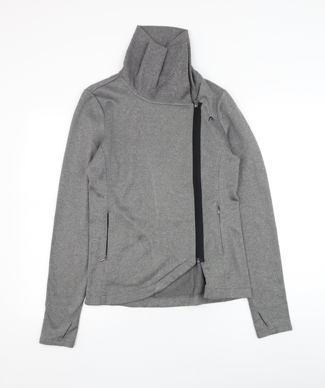 HEAD Womens Grey  Polyester Full Zip Sweatshirt Size S  Zip