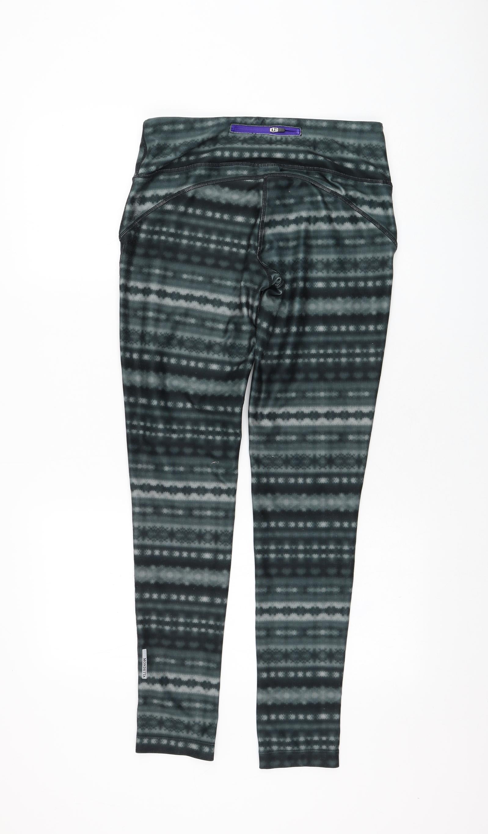 MONDETTA Womens Green Polyester Compression Leggings Size 12 L29 in Regular  Pullover