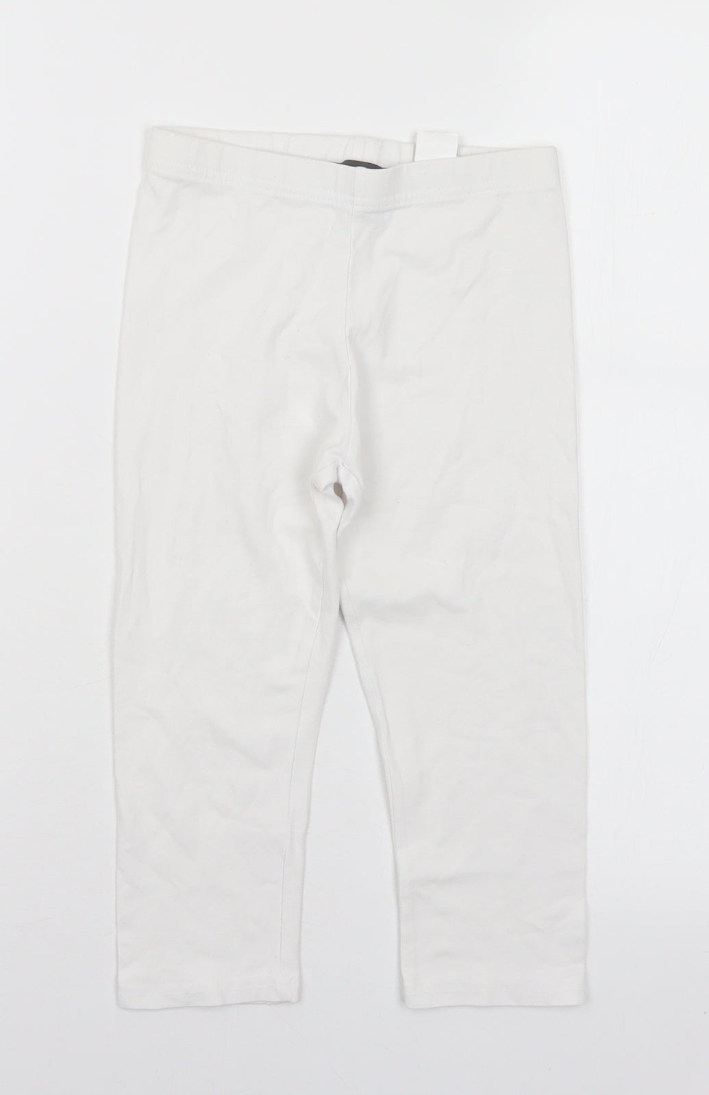 Primark Girls White  Cotton Pedal Pusher Trousers Size 8-9 Years  Regular