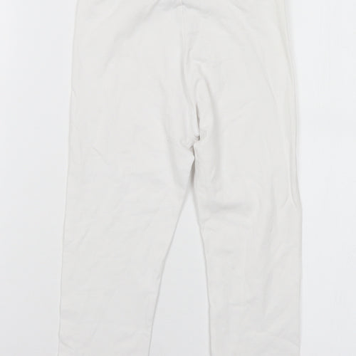 Primark Girls White  Cotton Pedal Pusher Trousers Size 8-9 Years  Regular