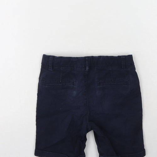 Marks and Spencer Boys Blue  Cotton Cargo Shorts Size 5-6 Years  Regular