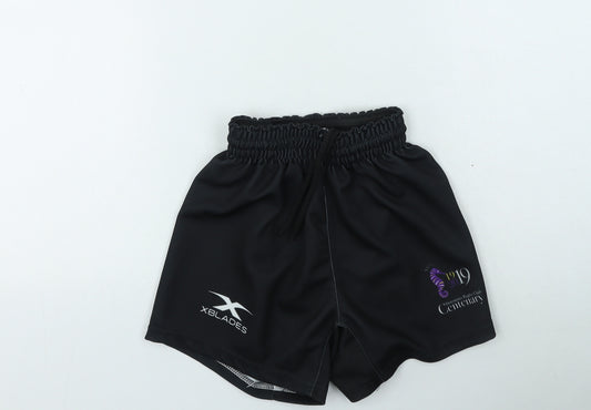 xblades Boys Black  Polyester Sweat Shorts Size L  Regular