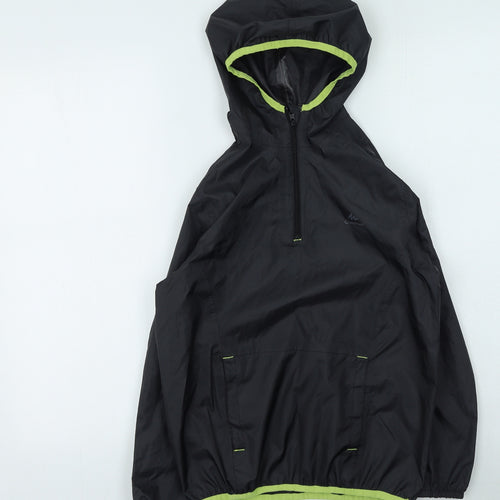 Quechua Boys Black   Rain Coat Coat Size M