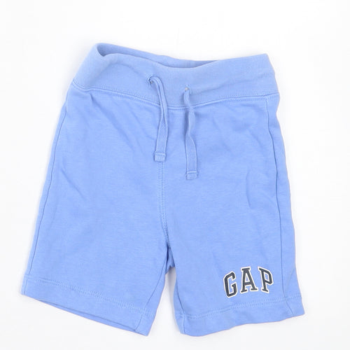 Gap Boys Blue  Cotton Sweat Shorts Size 2 Years  Regular Tie