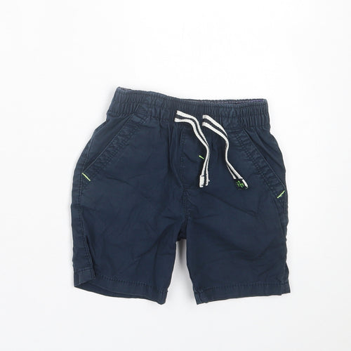 NEXT Boys Blue  Cotton Bermuda Shorts Size 2-3 Years  Regular Tie