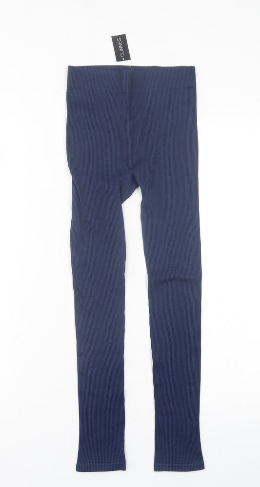 Dunnes Stores Womens Blue  Nylon Capri Leggings Size XS L25 in