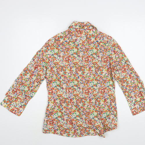 Hawes & Curtis Womens Multicoloured Floral Cotton Basic Button-Up Size 8 Collared