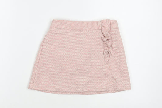 Dunnes Stores Girls Pink  Polyester Mini Skirt Size 5-6 Years  Regular