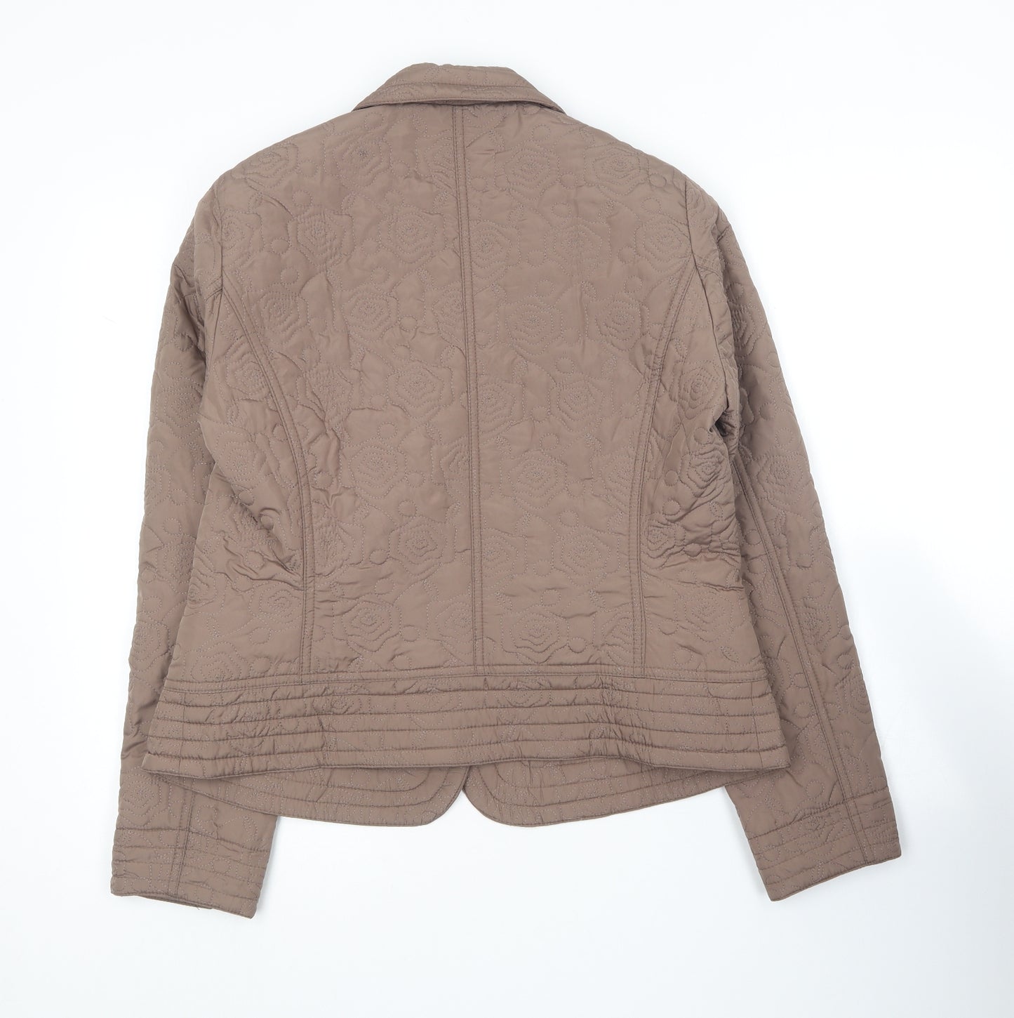 ANNE WEYBURN Womens Brown   Jacket Coat Size 12