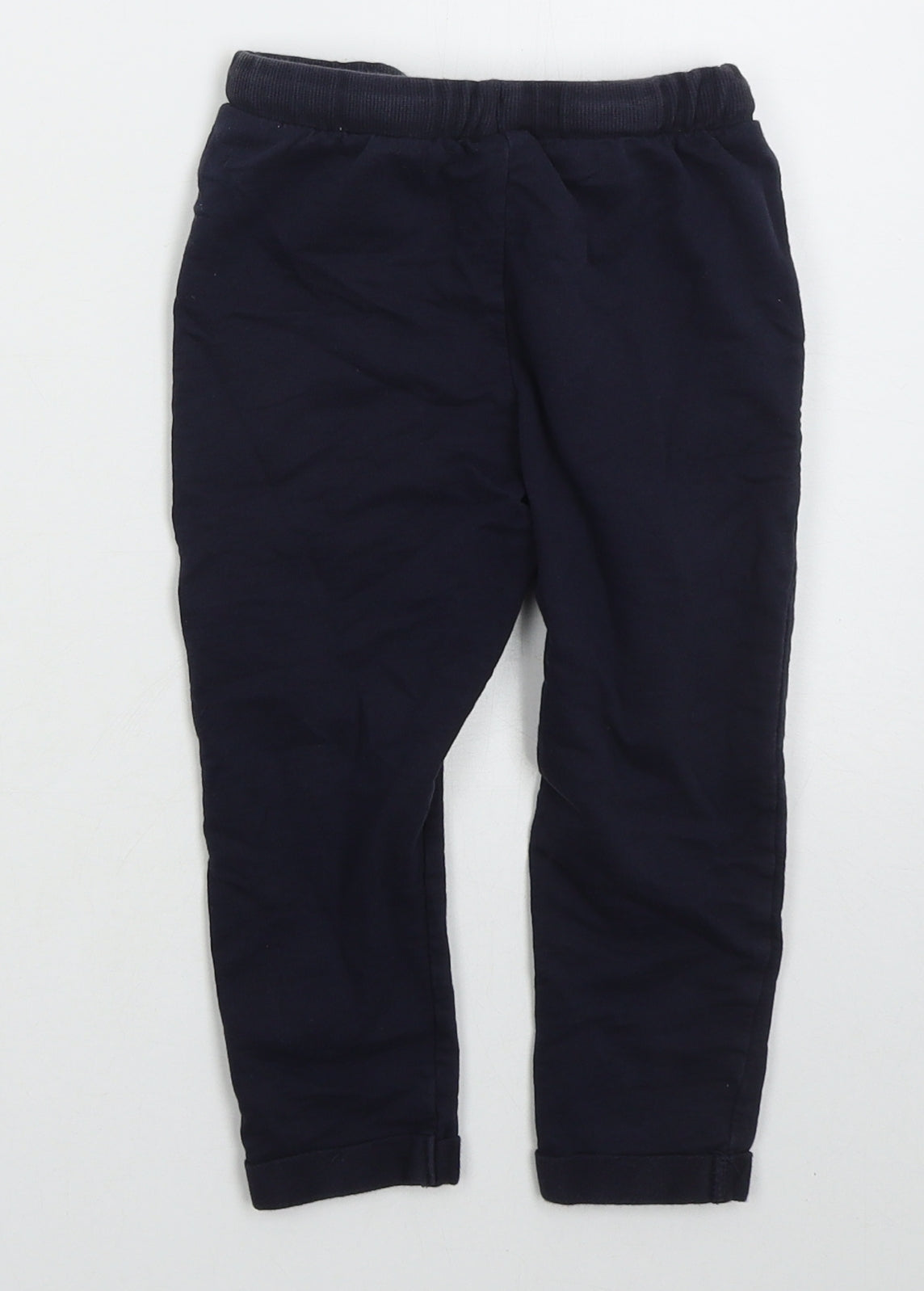 George Boys Blue  Cotton Sweatpants Trousers Size 2-3 Years  Regular Drawstring