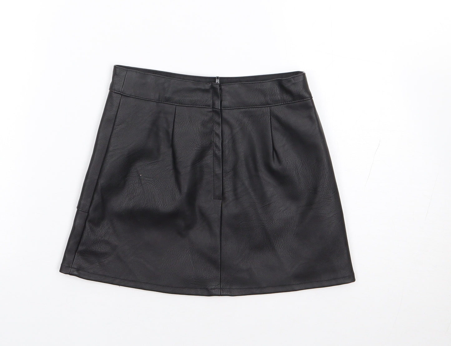 George Girls Black  Polyurethane A-Line Skirt Size 4-5 Years  Regular Zip
