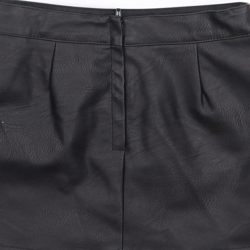George Girls Black  Polyurethane A-Line Skirt Size 4-5 Years  Regular Zip