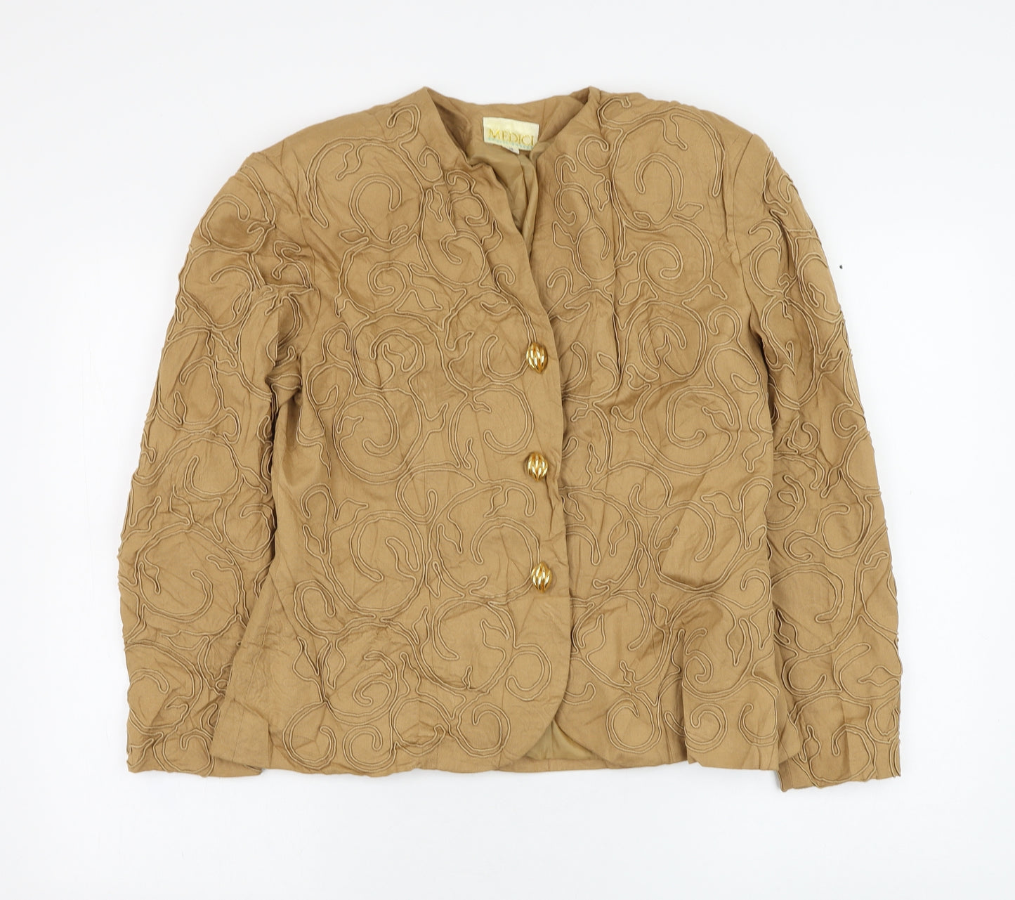 Medici Womens Brown   Jacket Blazer Size 16  Button