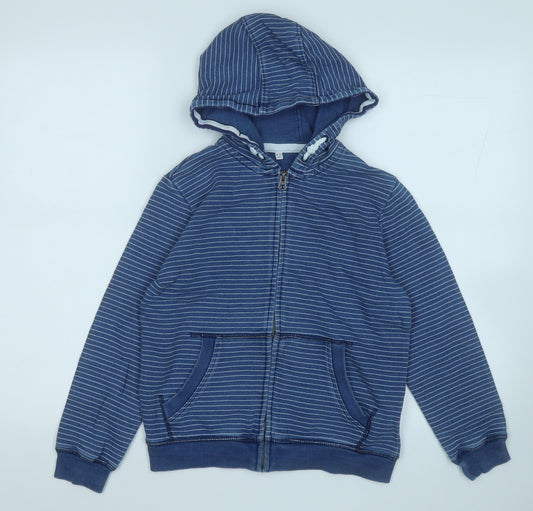 Marks and Spencer Boys Blue Striped  Jacket  Size 9-10 Years