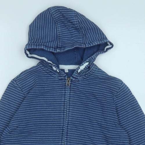 Marks and Spencer Boys Blue Striped  Jacket  Size 9-10 Years