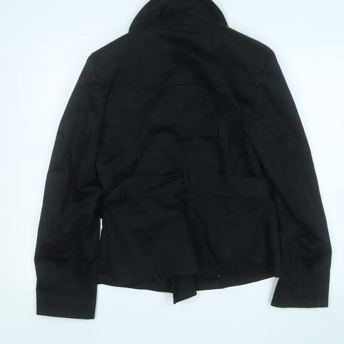 Rossetti Womens Black   Trench Coat Coat Size 12