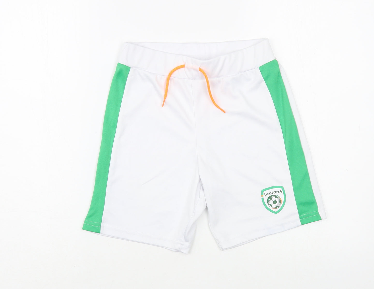 Dunnes Stores Boys White  Polyester Sweat Shorts Size 9-10 Years  Regular Drawstring - Ireland