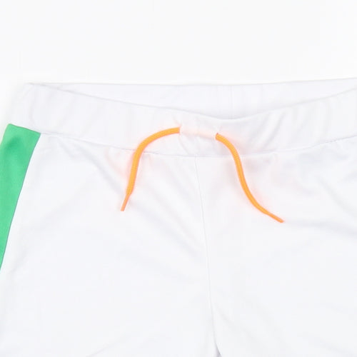 Dunnes Stores Boys White  Polyester Sweat Shorts Size 9-10 Years  Regular Drawstring - Ireland