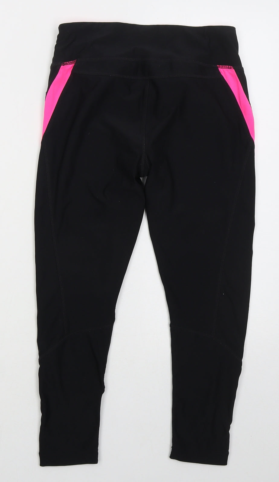 Athletic Works Womens Black  Polyester Capri Leggings Size S L21 in Regular  - Pink