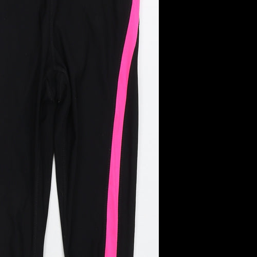 Athletic Works Womens Black  Polyester Capri Leggings Size S L21 in Regular  - Pink