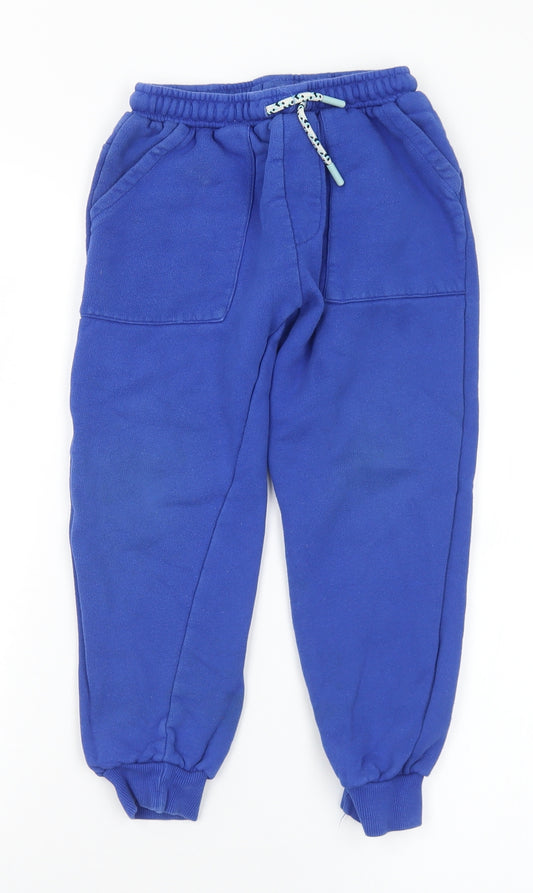 Leigh Tucker Boys Blue  Cotton Jogger Trousers Size 7-8 Years  Regular