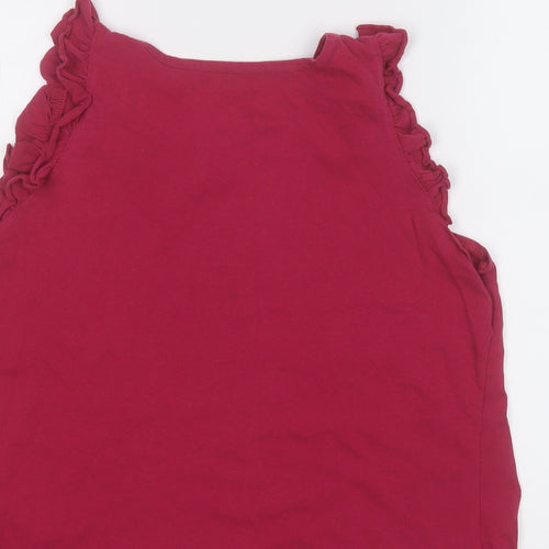 love to lounge  Womens Purple  Cotton Basic T-Shirt Size 14 Round Neck