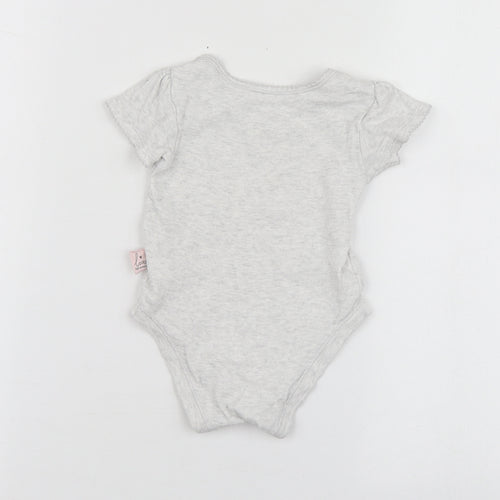 George Girls Grey Geometric Cotton Babygrow One-Piece Size 6-9 Months   - 101 Dalmatians