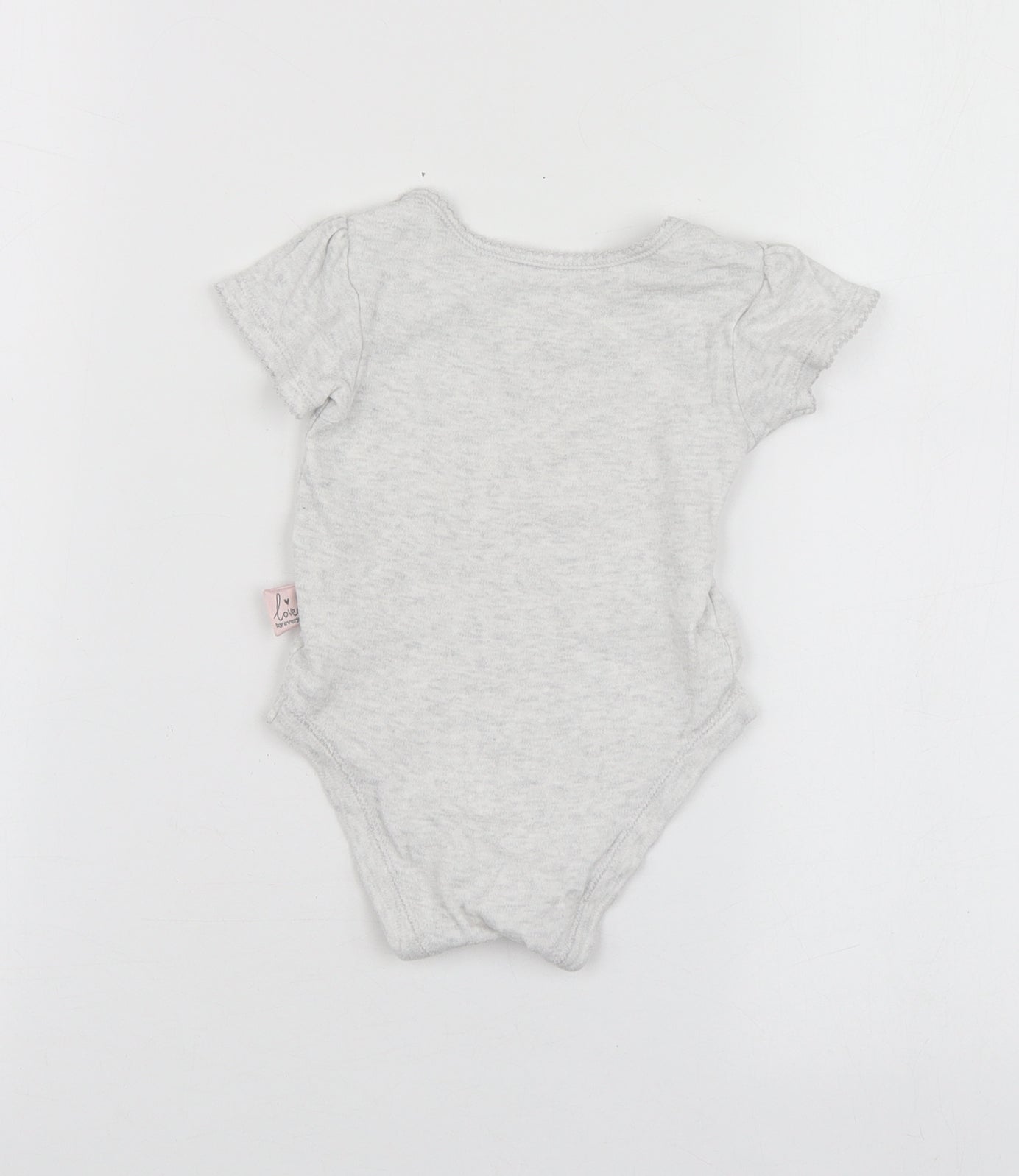 George Girls Grey Geometric Cotton Babygrow One-Piece Size 6-9 Months   - 101 Dalmatians