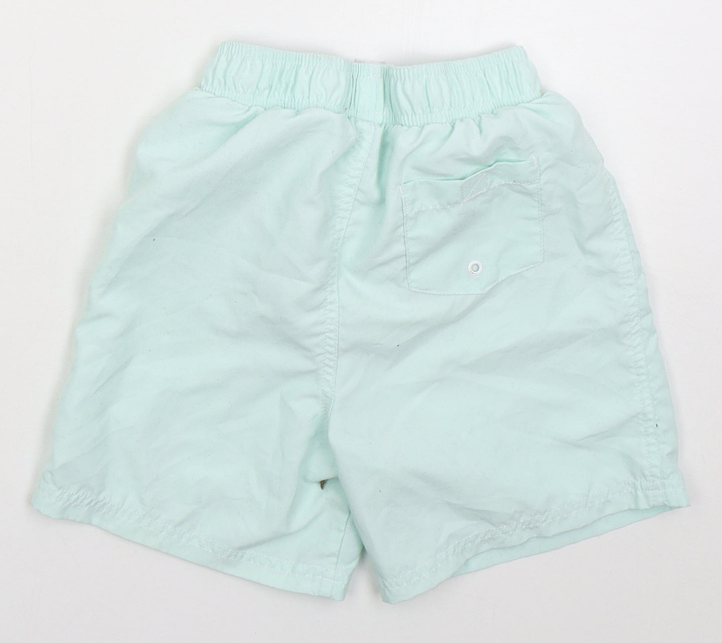 Dunnes Boys Green  Polyester Bermuda Shorts Size 9 Years  Regular Drawstring - Swim Shorts