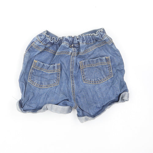 George Girls Blue  Cotton Hot Pants Shorts Size 2-3 Years  Regular