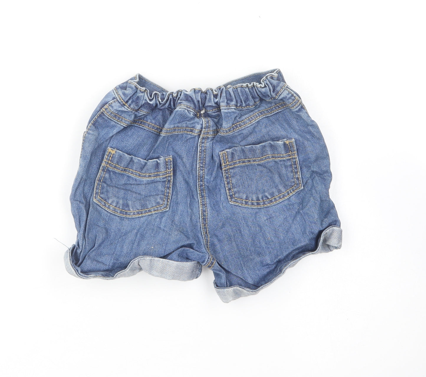 George Girls Blue  Cotton Hot Pants Shorts Size 2-3 Years  Regular