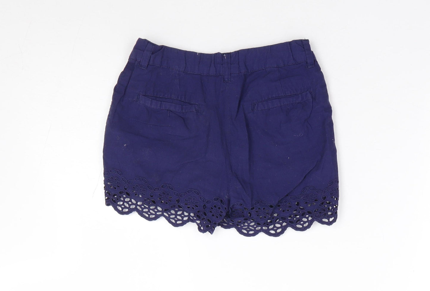 TU Girls Blue  100% Cotton Chino Shorts Size 6 Years  Regular Zip