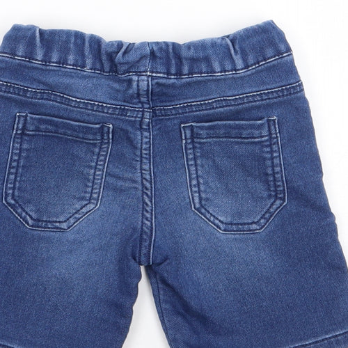 Dunnes Boys Blue  Cotton Cargo Shorts Size 4-5 Years  Regular Drawstring