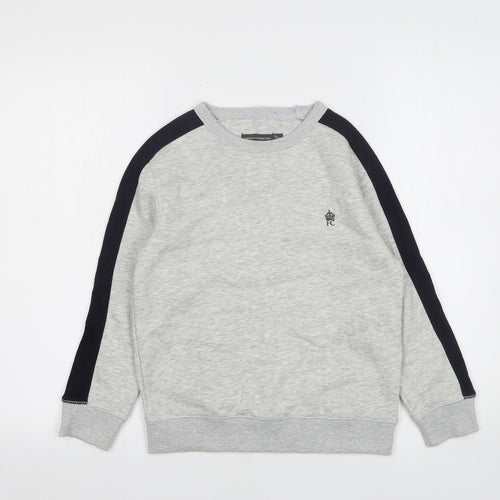 French Connection  Boys Grey  Cotton Pullover Sweatshirt Size 9-10 Years