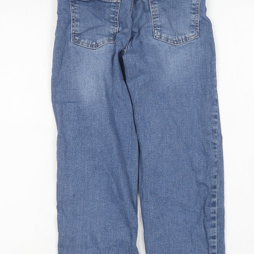 Leigh Tucker Girls Blue Cotton Straight Jeans Size 9-10 Years Regular