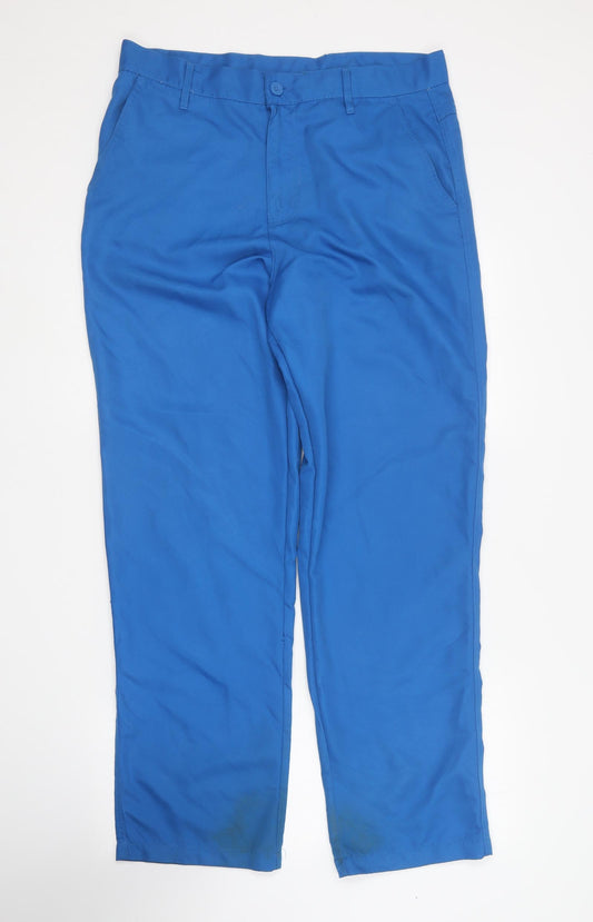 Dunlop Mens Blue Polyester Sweatpants Trousers Size 34 in L30 in Regular