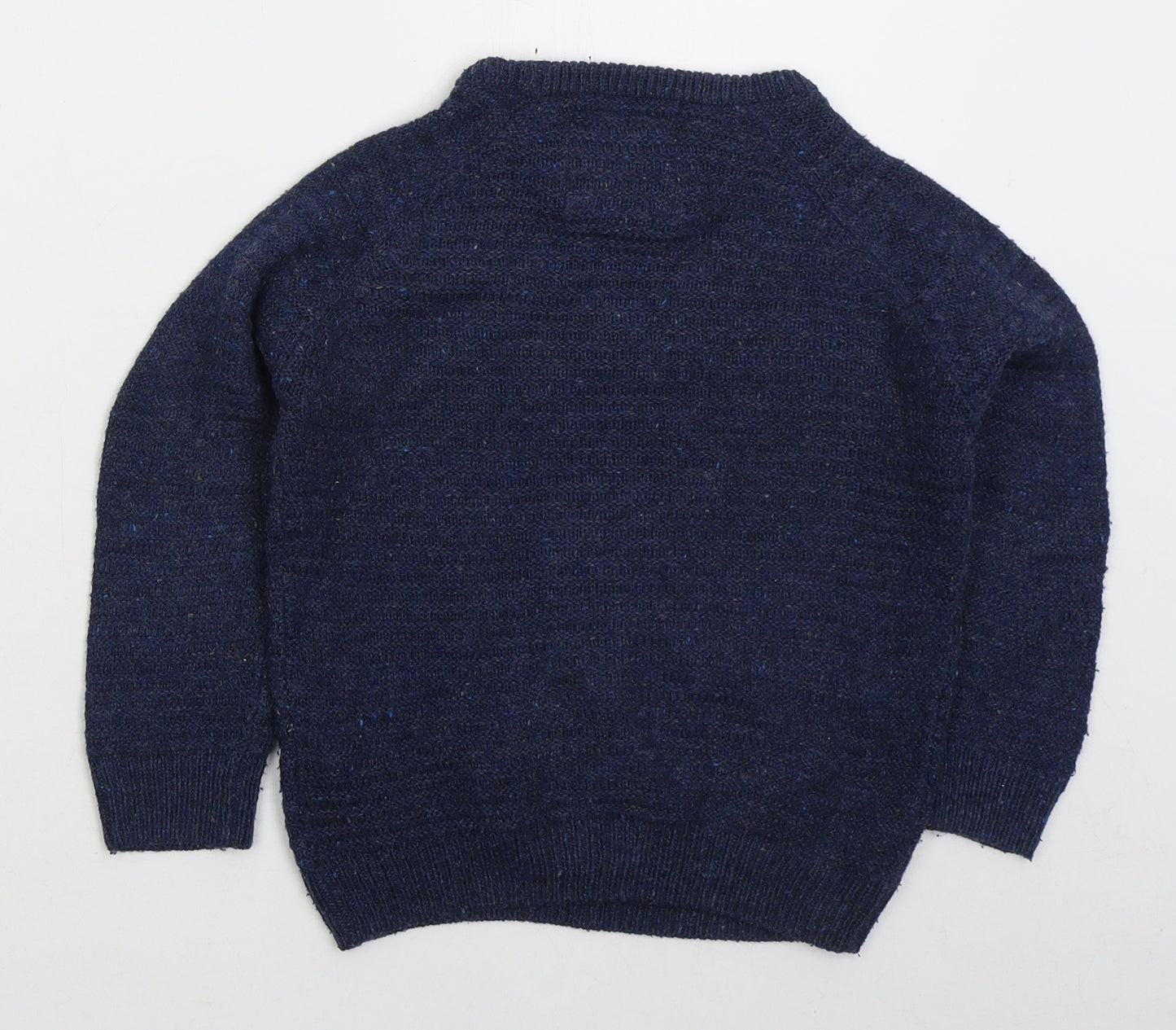 Primark Boys Blue Crew Neck Acrylic Pullover Jumper Size 4-5 Years Pullover