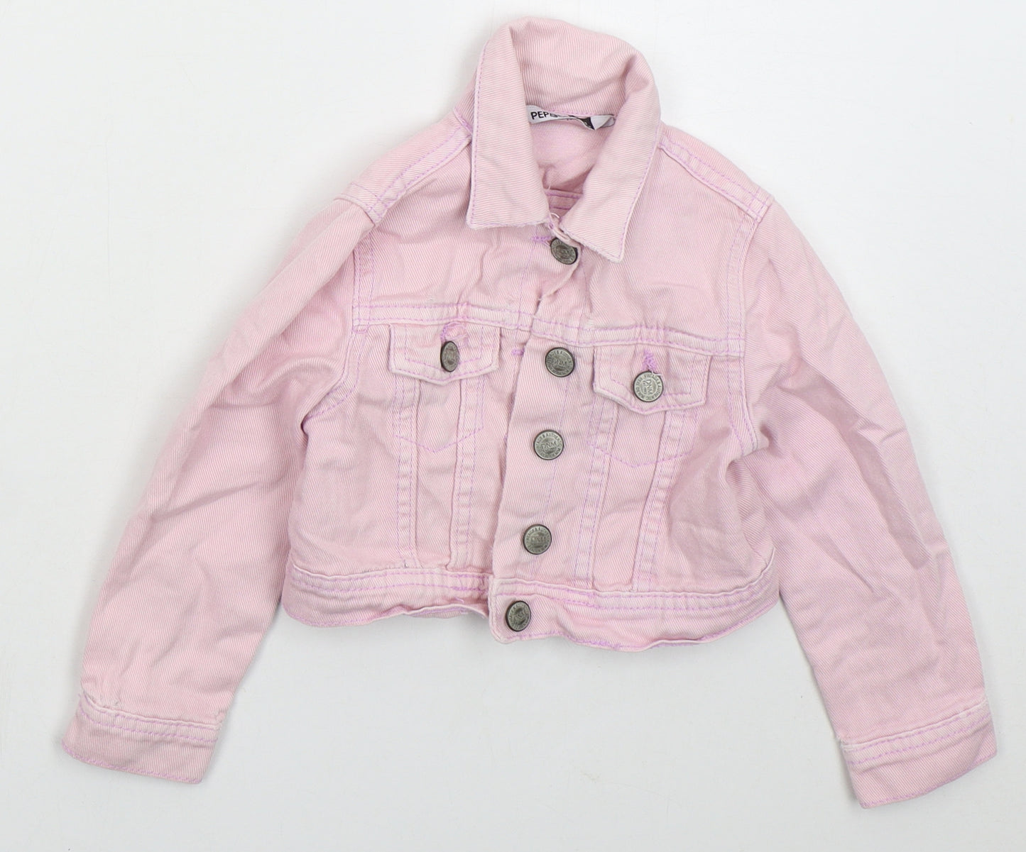 Pep&Co Girls Pink Jacket Size 3-4 Years Button