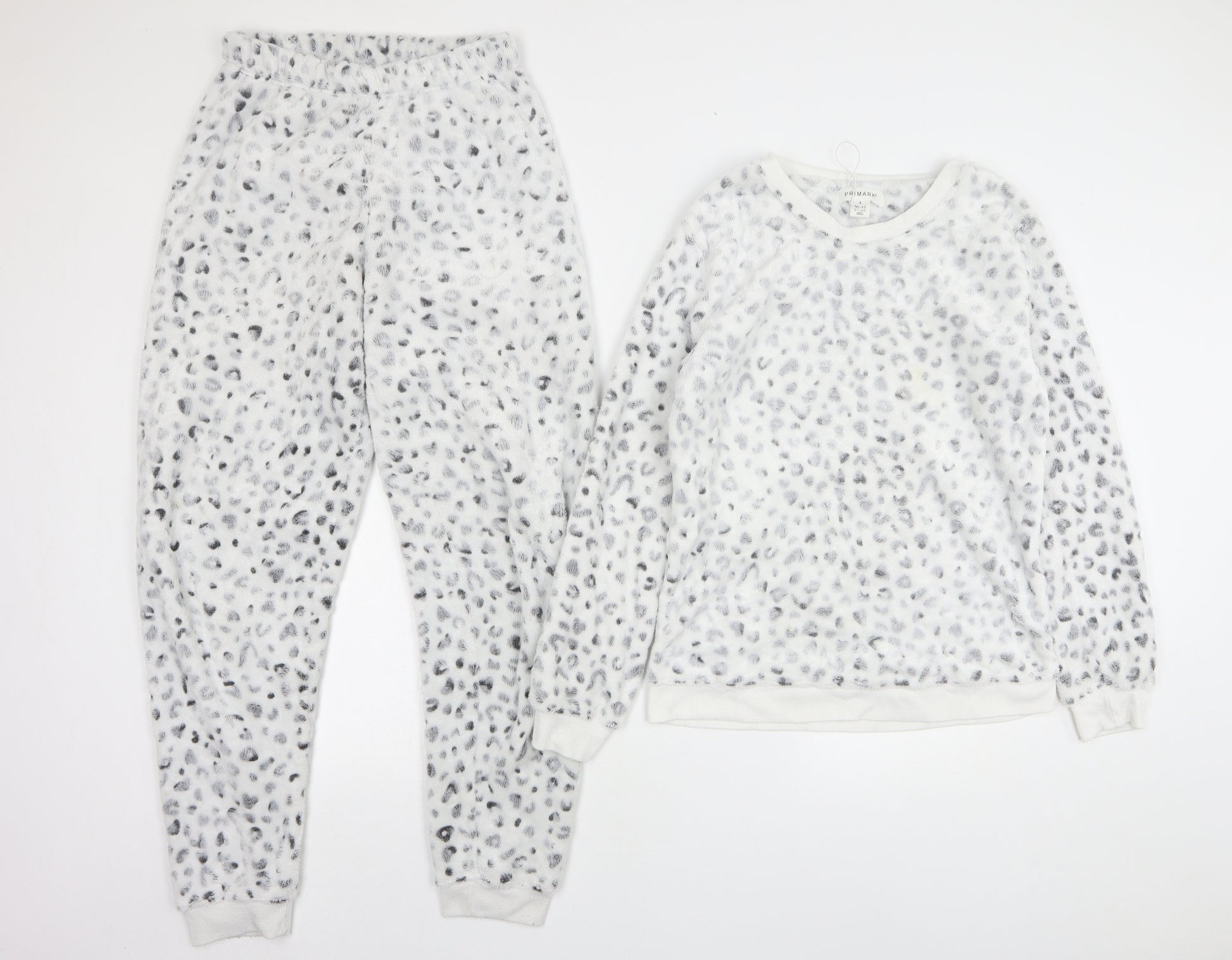 Primark Womens White Animal Print Polyester Top Pyjama Set Size 10 –  Preworn Ltd