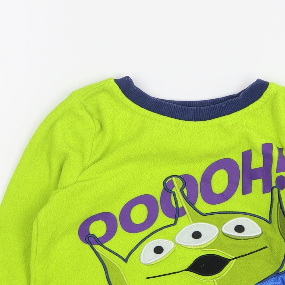 Disney Boys Green Round Neck Polyester Pullover Jumper Size 3 Years - Toy Story