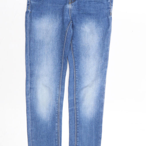 name it Girls Blue Cotton Skinny Jeans Size 7 Years L21 in Regular
