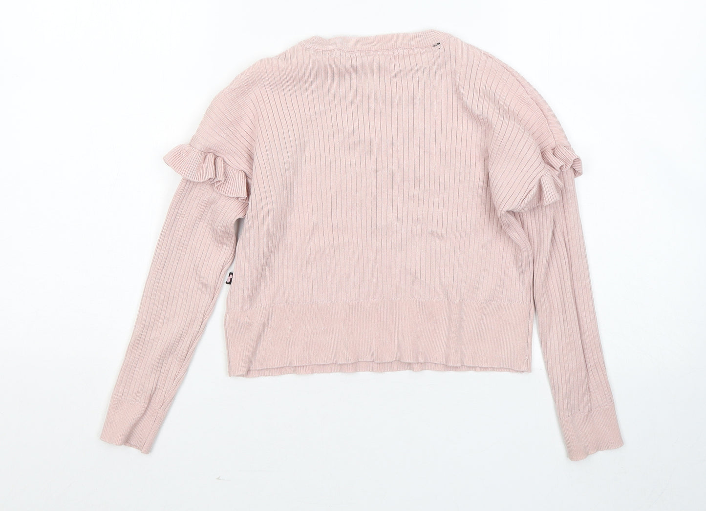 George Girls Pink Round Neck Viscose Pullover Jumper Size 6-7 Years - Minnie mouse