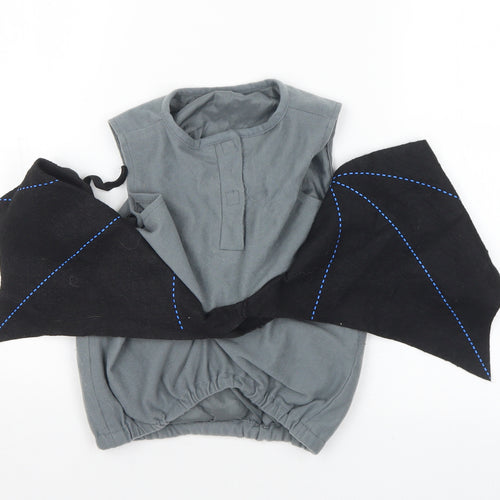 George Boys Grey Round Neck Polyester Vest Jumper Size 3-4 Years Hook & Loop - Halloween Costume